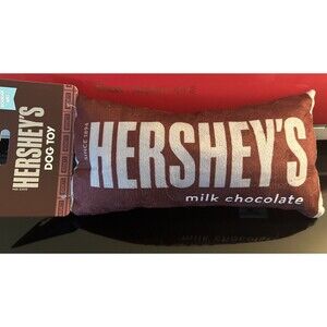 Hershey's Milk Chocolate Candy Bar Plush Dog Toy Crinkle Filling  Squeak